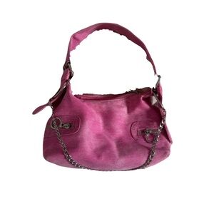 (Read description ) Fuchsia Shoulder Bag with Chain Accent